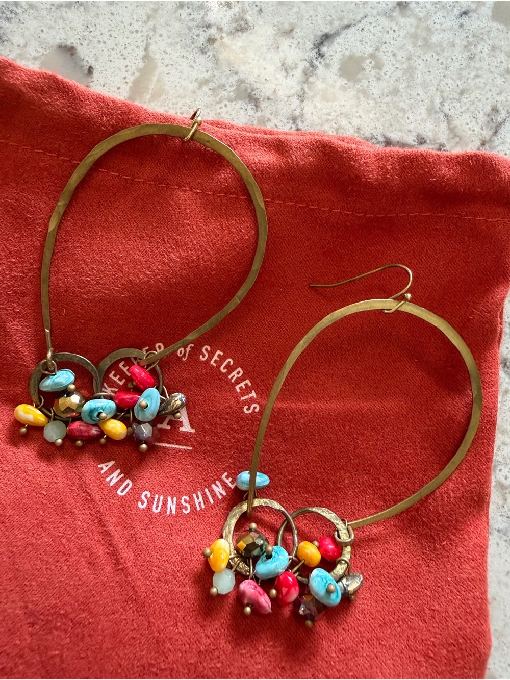 Anthropologie beaded dangle earrings
